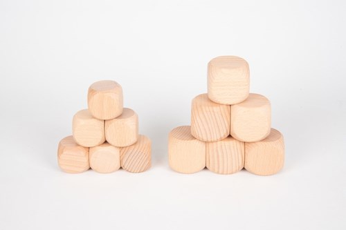TickiT wooden blocks educational toy 40mm natural