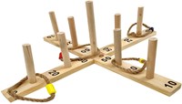 Alert outdoor ring toss wooden set with 6 rings for kids-3