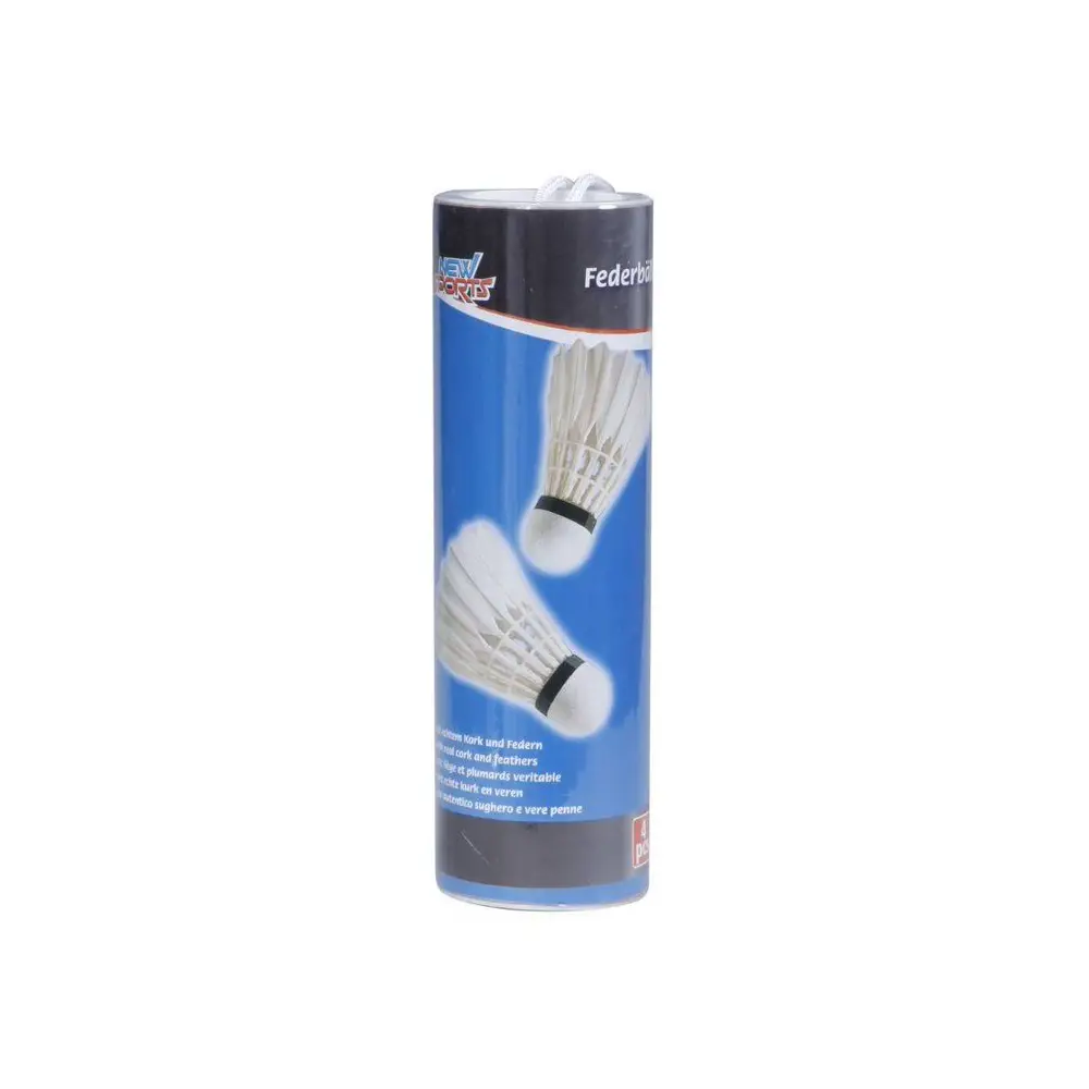 New Sports badminton shuttlecocks with feathers and cork, set of 4
