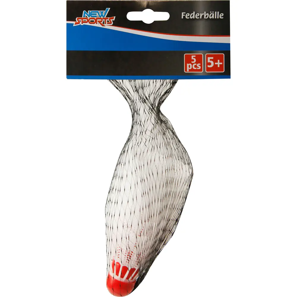 New Sports badminton shuttlecocks white 5 pieces for kids