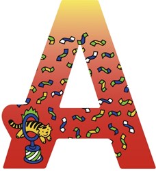 Heimess wooden letter A toy decoration set of 6