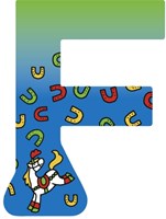 Heimess wooden letter F toy decoration - set of 6 pieces