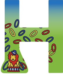 Heimess wooden letter H toy decoration set of 6