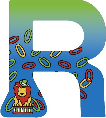 Heimess wooden letter R toy decoration set of 6