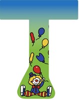 Heimess wooden letter T toy decoration set of 6