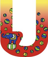 Heimess wooden letter U toy decoration set of 6