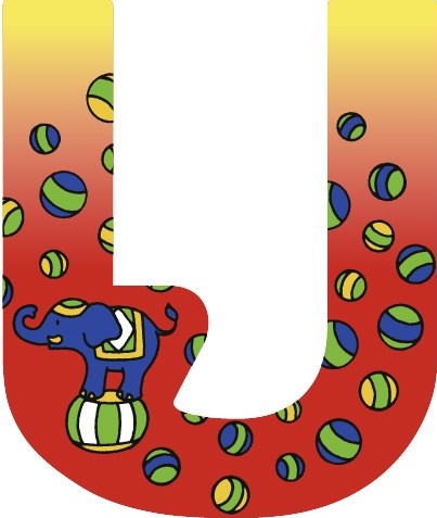 Heimess wooden letter U toy decoration set of 6