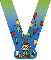 Heimess wooden letter V toy decoration set of 6