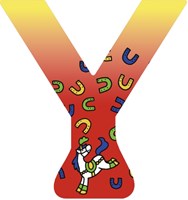 Heimess wooden letter Y toy decoration set of 6