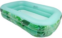 Swim Essentials inflatable kids pool - Tropical Green 211x132x46cm