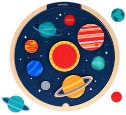 Petit Collage wooden solar system puzzle - educational toy for kids