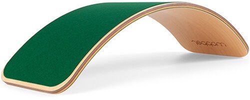 Wobbel balance board Original with felt Foliage Green - FSC beechwood-2