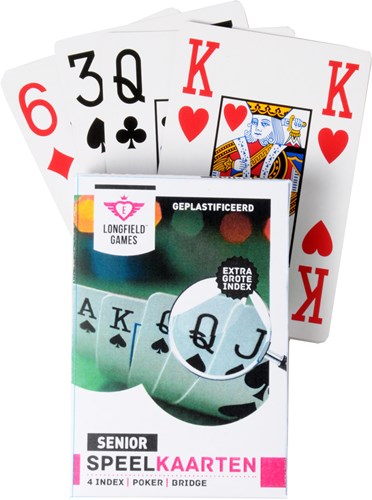 Playing cards senior extra large symbols card game Longfield Games