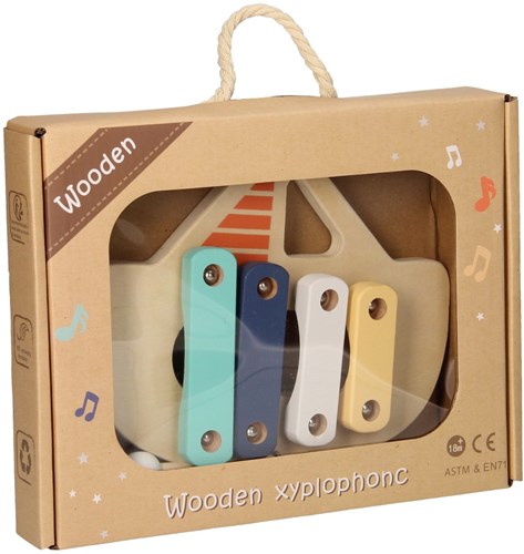 Xylophone wood boat - Educational toy musical instrument