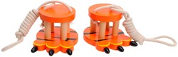 Lobbes wooden toy balance stilts tiger - sturdy walking blocks