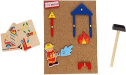 Hamertje Tik Fire Brigade wooden toy in storage box creative play