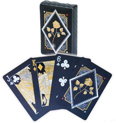 HOT Sports + Toys playing cards black gold rose waterproof PVC