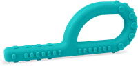 ARK Therapeutic chew toy sensory chewing toy XT medium teal Grabber-kauwtool met 3 texturen, ook geschikt voor eettherapie en sensorische opbouw.