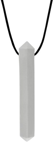 ARK Therapeutic chew necklace sensory toy grey for children Discrete, edelsteenvormige kauwketting voor kalmerende orale input bij kinderen, tieners en volwassenen.