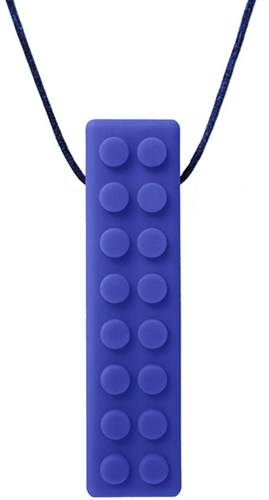 ARK Therapeutic chewable toy Brick Stick dark blue Getextureerde bakstenen kauwhanger voor sensory seekers, geeft rijke orale input voor kinderen en volwassenen.