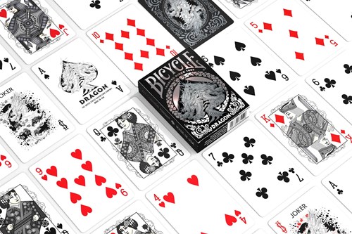 Bicycle playing cards Black Dragon - Premium Poker Cards - Dragon Collection-3