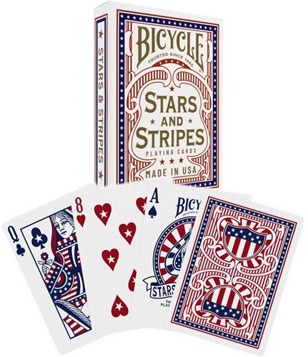 Bicycle playing cards Poker Stars and Stripes American design