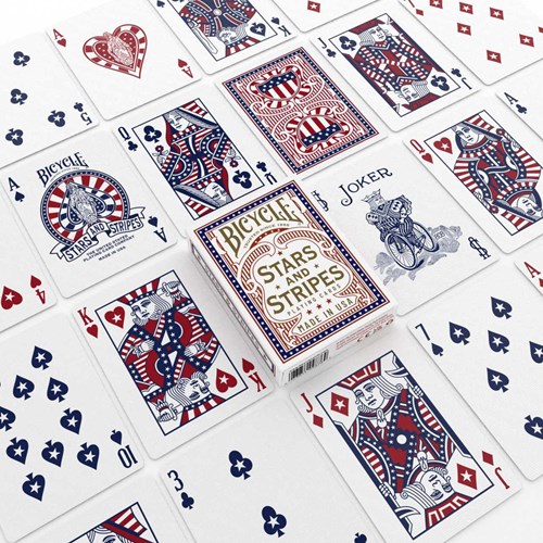 Bicycle playing cards Poker Stars and Stripes American design-3