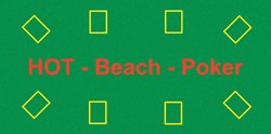 HOT Games Poker Beach Towel Green 140x70 cm