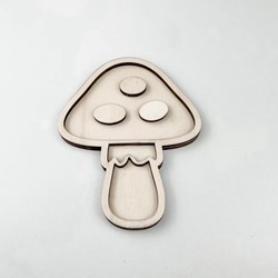 FiQ wooden sensory play fill shape Mushroom 14×11.5 cm