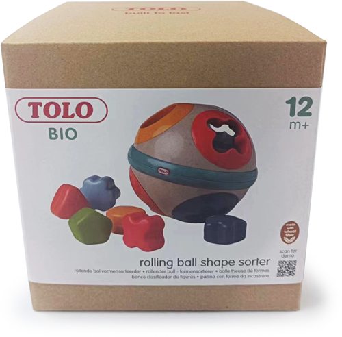 Tolo Bio shape sorter ball sustainable toy for toddlers-3