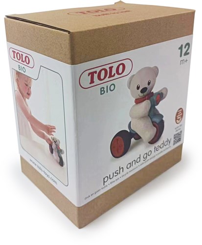 Tolo Bio Push and Go Teddy - sustainable toy for toddlers-2
