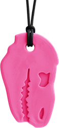 ARK Therapeutic chew necklace Dino-Bite sensory toy for kids and adults Stevige, brede kauwketting in T-Rex-vorm, geliefd bij dinofans, voor kinderen en volwassenen.