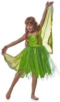 Dreamy Dress-Ups fairy dress green with wings size M costume