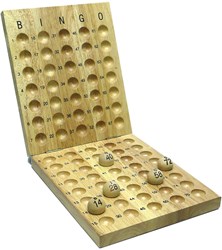 HOT Games bingo control board wood 75 balls foldable deluxe