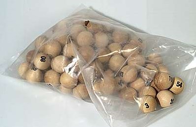 HOT Sports + Toys wooden bingo balls 75 pieces numbered 25mm game