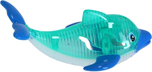 Dive dolphin blue toy with light - underwater play fun-2