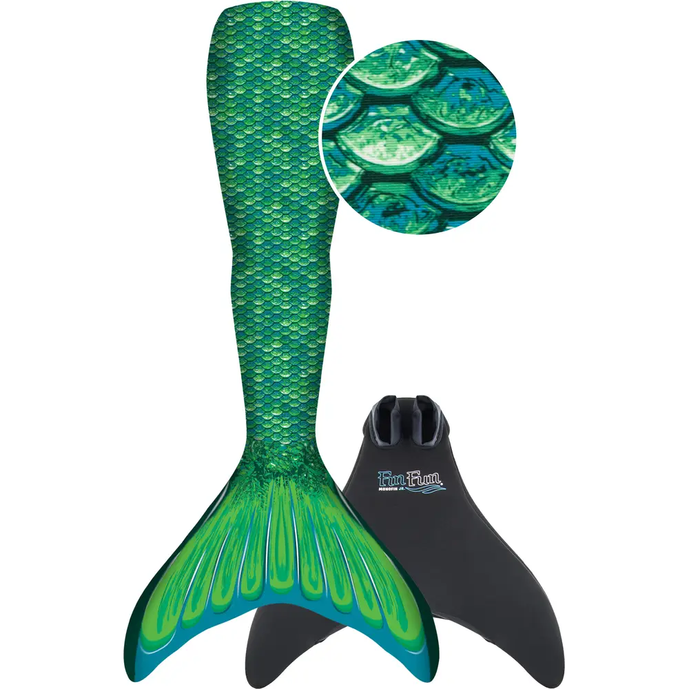 Fin Fun mermaid tail green L-XL swimming accessory for kids
