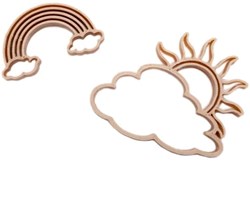 Grennn sun and rainbow cutter - cookie cutters toy