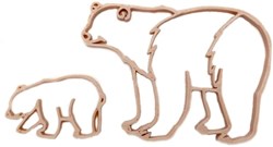 Grennn polar bear and cub cutter - educational cardboard toy