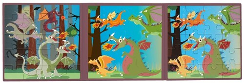 Scratch magnetic puzzle book dragons - travel game for kids-3