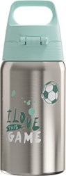 SIGG football water bottle 0.5L - stainless steel kids bottle BPA-free