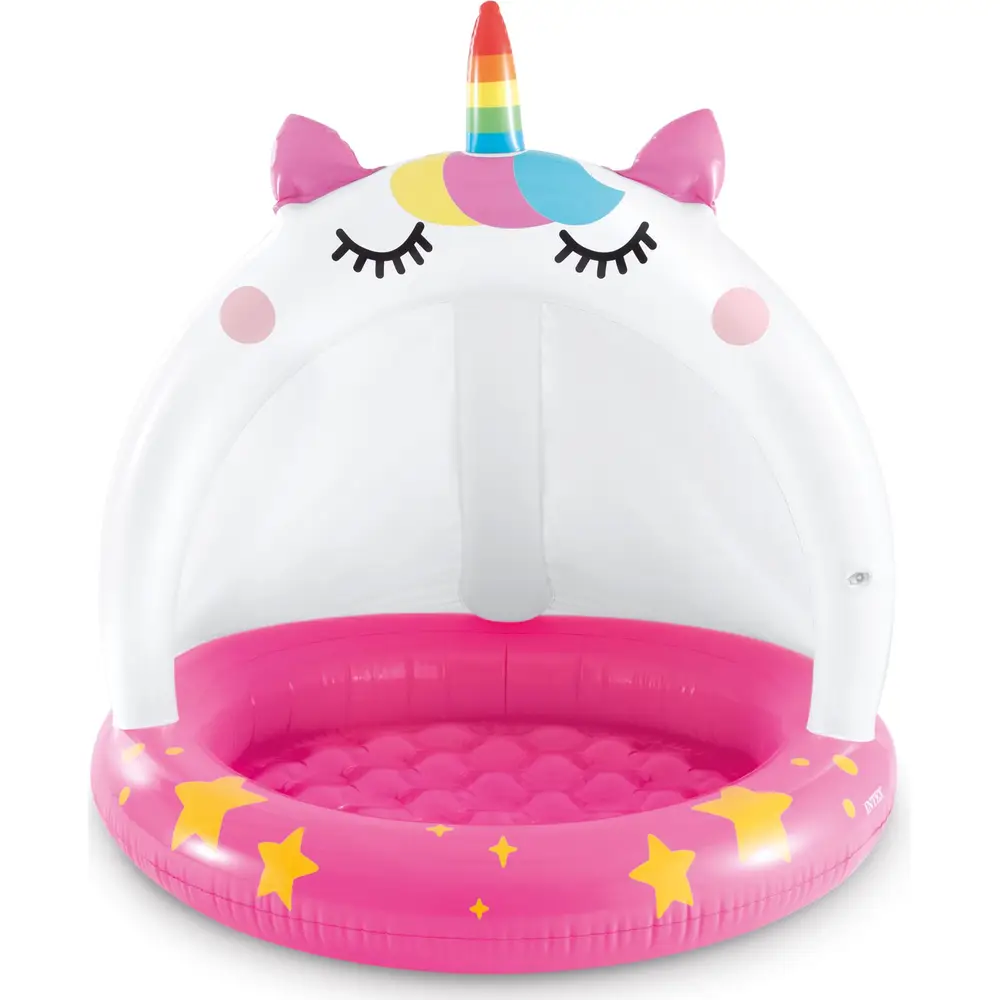 Intex kids pool Caticorn with canopy - pink - 102x102 cm