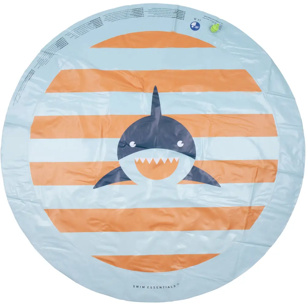 Swim Essentials shark water play mat 150 cm - outdoor sprinkler fun