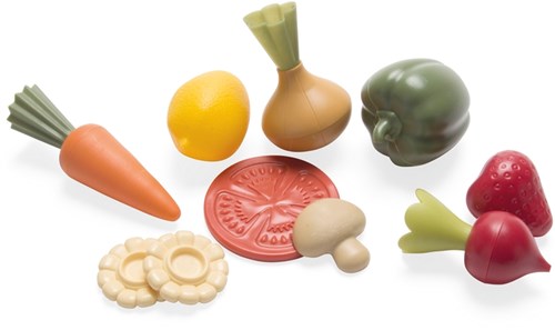 Dantoy Green Garden toy fruit and vegetable set - 10 pieces - sustainable pretend play