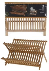 Excellent Houseware bamboo dish rack - sustainable kitchen rack brown