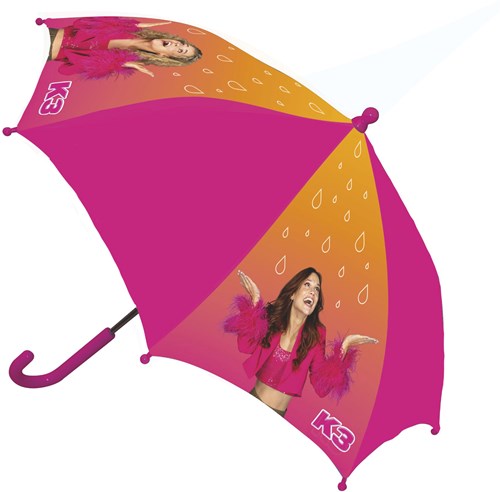 K3 umbrella fuchsia - children's umbrella with cheerful K3 print-2