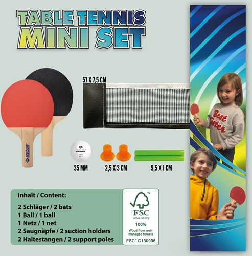 Schildkröt table tennis Mini FSC set with net and FSC paddles-3