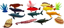 Sea Animals Play Figures Set - 11 Pieces Toy Ocean Animals