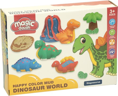 Clay set dino world play set for kids with 4 colors-2