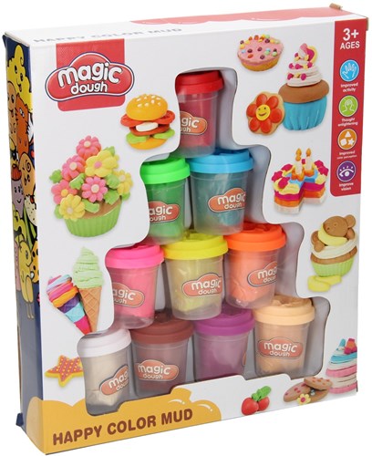 Clay play set 10 colors - creative modeling clay for kids from 3 years